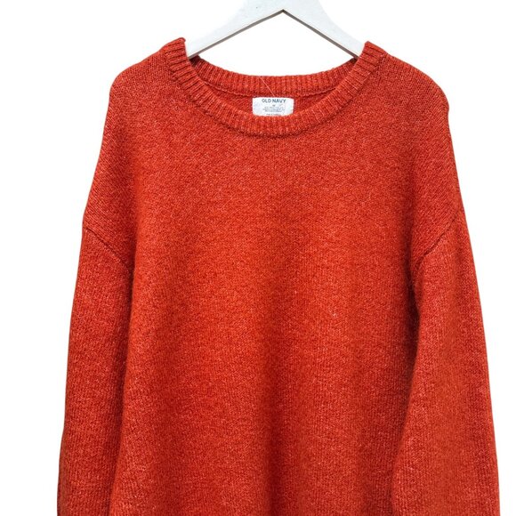 OLD NAVY Womens Sweater Plus Size 2X Orange Rust Crew Neck Knit Pullover - Picture 2 of 6